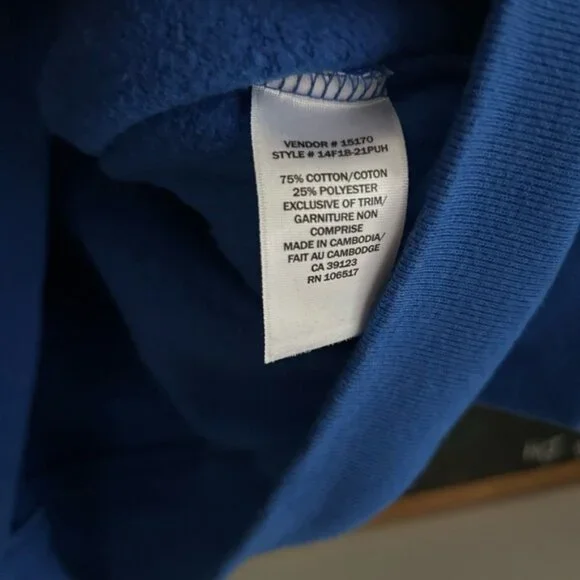 Northern Reflections Blue Floral Embroidered Crewneck Sweater XLP - Picture 4 of 12